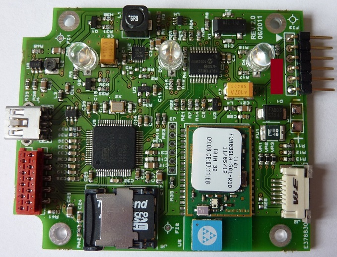 USB and Bluetooth data interface with SD card storage